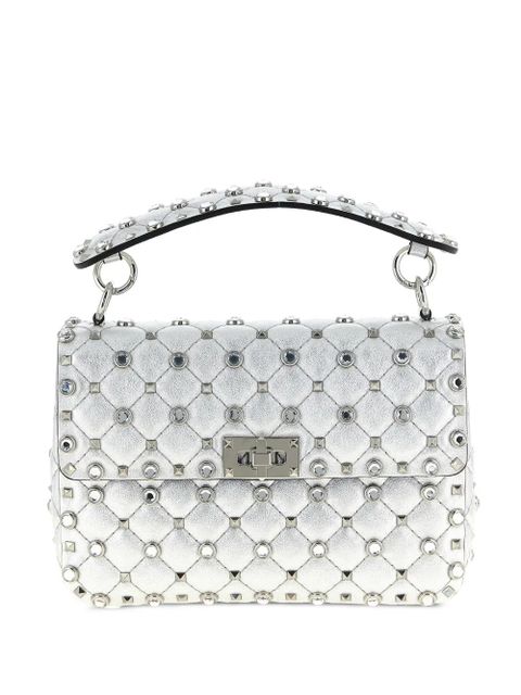 Valentino Garavani Rockstud Spike shoulder bag - Silver - zdjęcie produktu nr 1