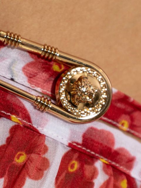 Versace floral-motif pareo - White