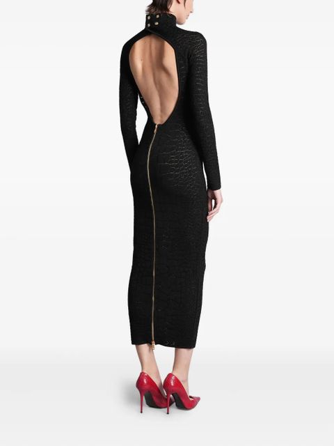 Balmain open-back midi dress - Black