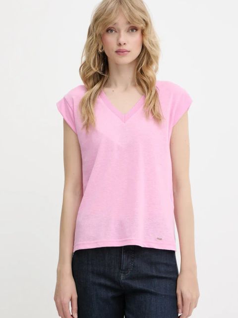 Morgan t-shirt lniany