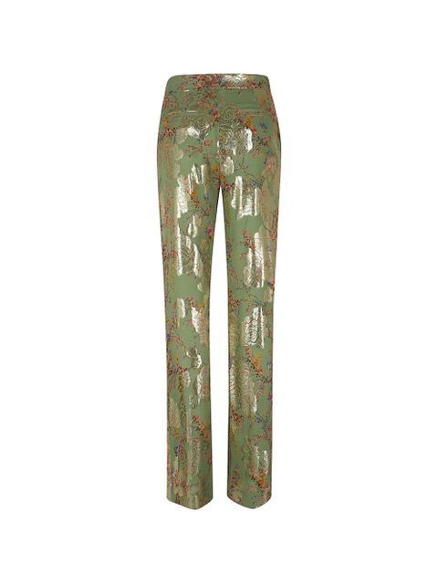 Valentino Garavani floral-pattern trousers - Green - zdjęcie produktu nr 2