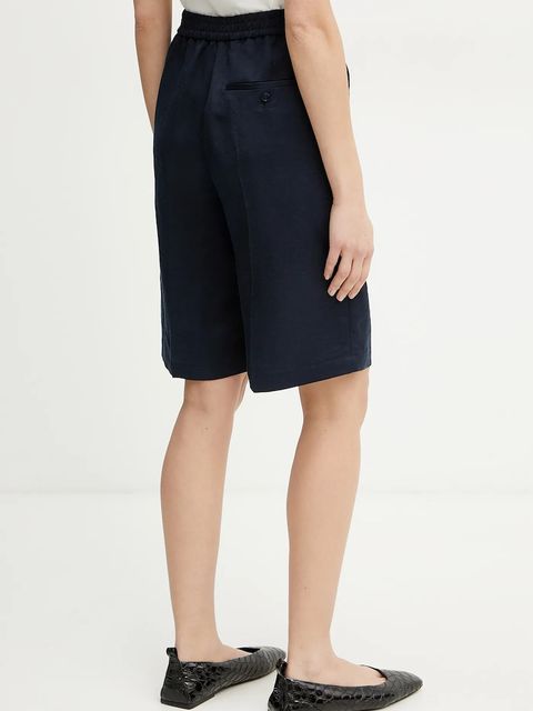 BOSS szorty z domieszką lnu