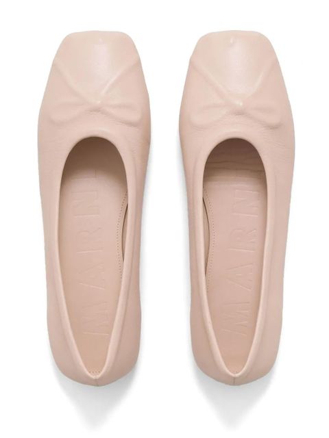 Marni bow-detail ballerina shoes - Pink