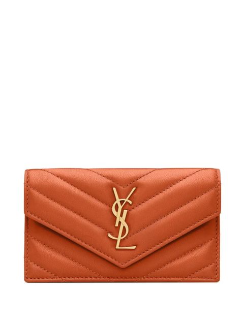 Saint Laurent chevron logo wallet - Orange - zdjęcie produktu nr 1