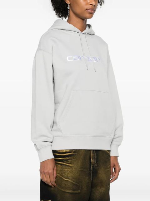 Carhartt WIP W' Hooded logo-embroidered hoodie - Grey