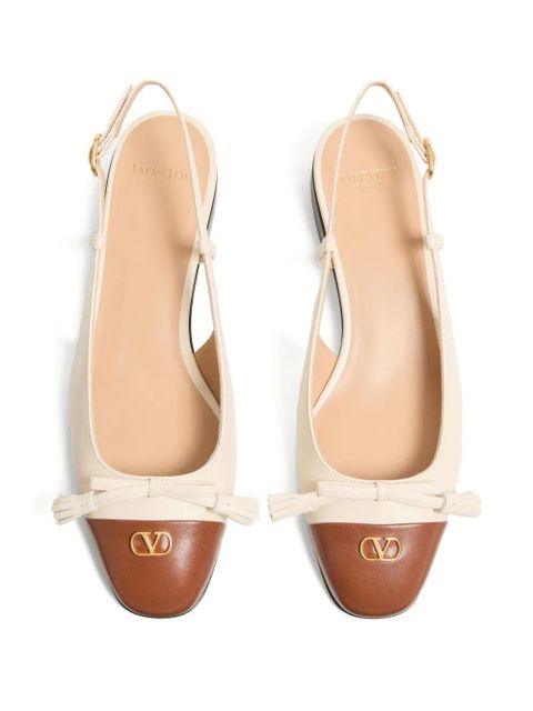 Valentino Garavani 25mm Valet du Roi slingback ballet flats - Neutrals