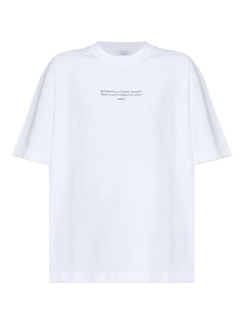 Off-White short-sleeve cotton t-shirt - zdjęcie produktu nr 1