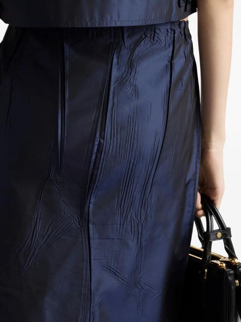 Prada drawstring midi pencil skirt - Blue