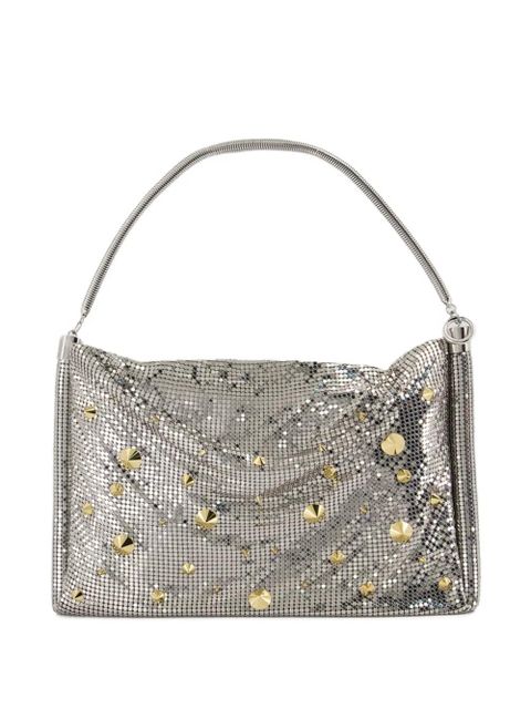 Rabanne metallic mesh shoulder bag - Silver - zdjęcie produktu nr 1