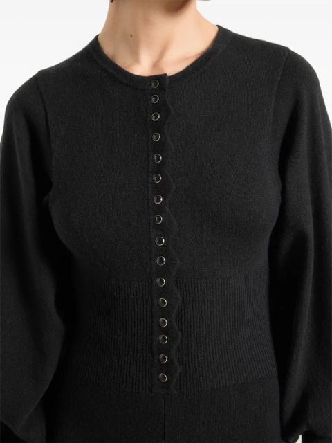 Manière De Voir Michele knitted scallop-hem playsuit - Black