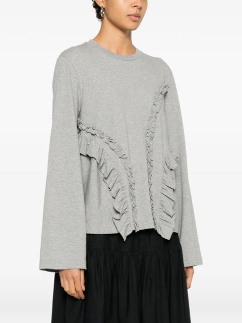 Cecilie Bahnsen ruffled top - Grey