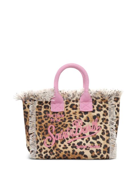 MC2 Saint Barth mini Vanity leopard-print fringed bag - Neutrals - zdjęcie produktu nr 1