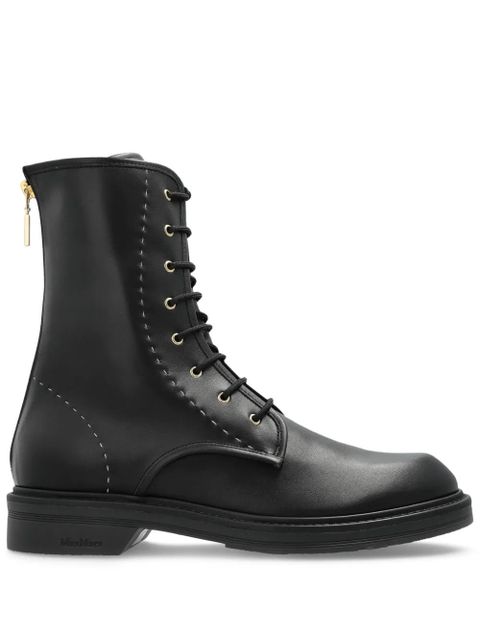 Max Mara lace-up combat boots - Black - zdjęcie produktu nr 1