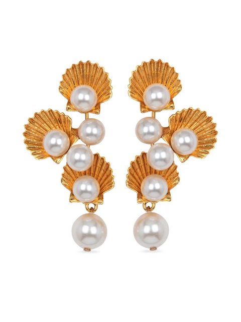 Jennifer Behr Nerida pearl-detail earrings - Gold - zdjęcie produktu nr 1