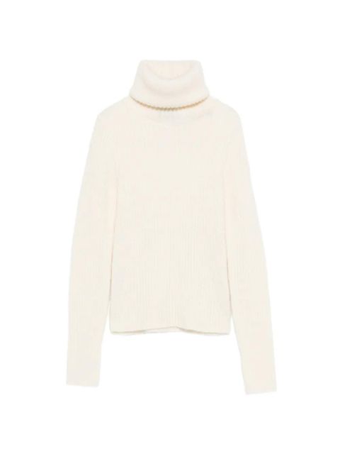Moncler Grenoble roll-neck ribbed jumper - White - zdjęcie produktu nr 1