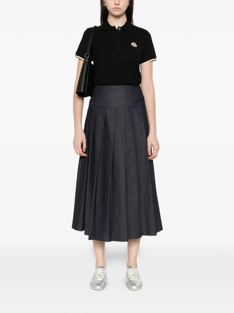 Moncler logo polo T-shirt - Black