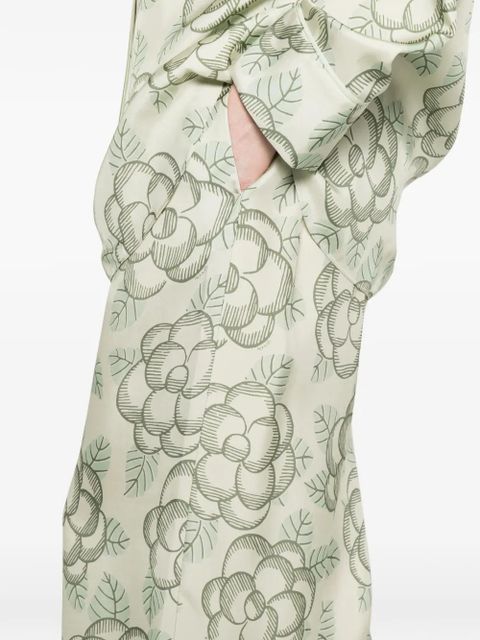 Marni printed piping trousers - Neutrals