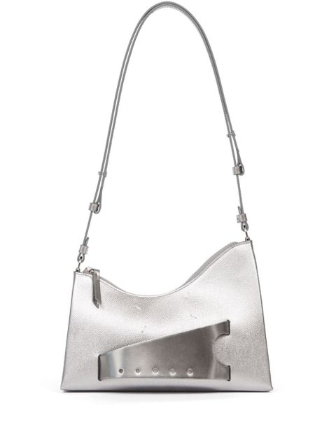 Maison Margiela Snatched Hobo leather bag - Silver - zdjęcie produktu nr 1