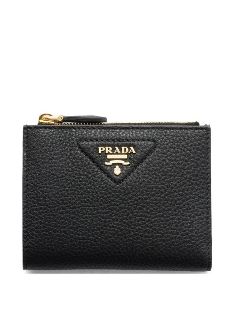 Prada small textured leather wallet - Black - zdjęcie produktu nr 1