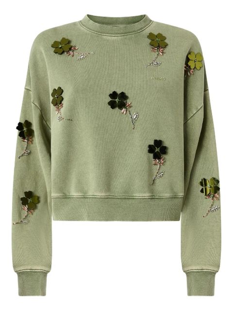 PINKO clover-embellished sweatshirt - Green - zdjęcie produktu nr 1