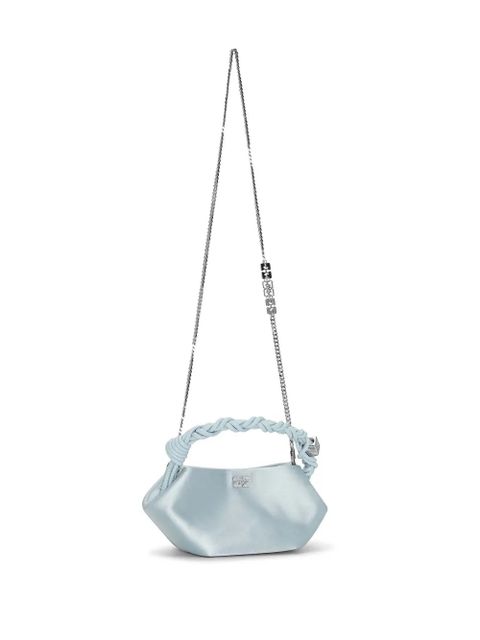 GANNI Bou satin mini bag - Blue