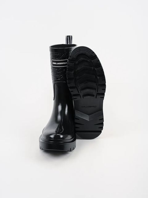 Karl Lagerfeld kalosze K/TORRENT damskie kolor czarny KL47170 - zdjęcie produktu nr 2