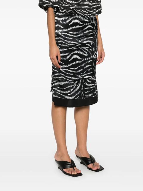 The Attico layered skirt - Black