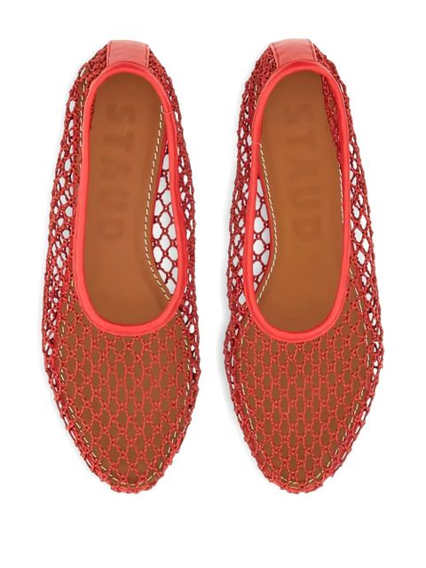 STAUD cut-out flat sandals - Red