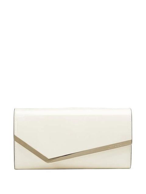 Jimmy Choo Emmie leather clutch bag - White - zdjęcie produktu nr 1