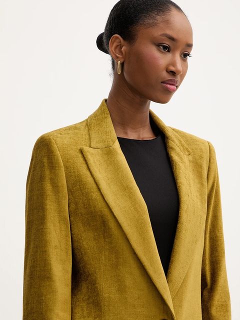 Haveone marynarka kolor zielony jednorzędowa gładka JCB-P002