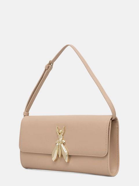 Patrizia Pepe torebka skórzana kolor beżowy 8B0304 L061 - zdjęcie produktu nr 2