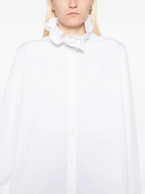 Jil Sander ruffled shirt - White