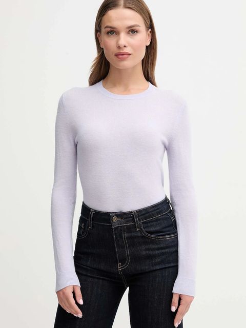 United Colors of Benetton sweter wełniany damski kolor różowy lekki - zdjęcie produktu nr 1