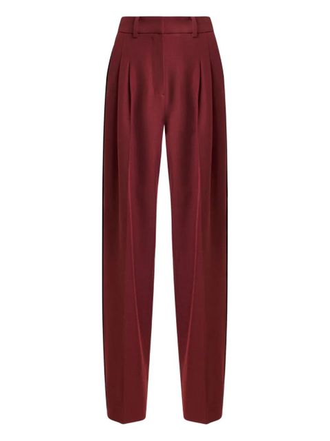 Essentiel Antwerp Icci pleated side-stripe trousers - Red - zdjęcie produktu nr 1