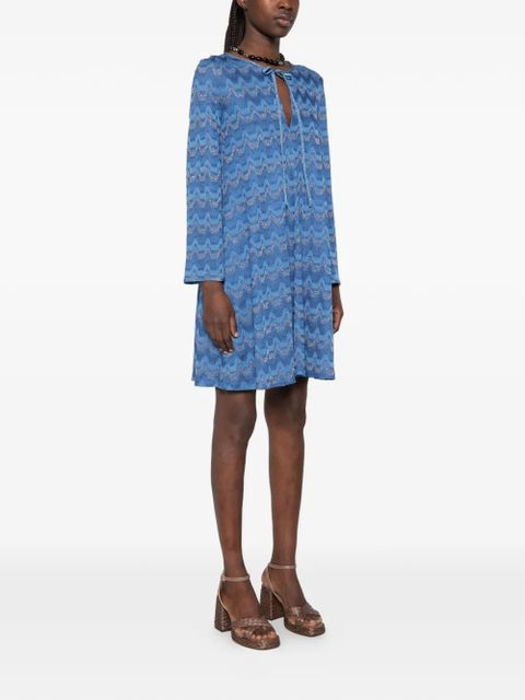 Missoni long-sleeve midi dress - Blue
