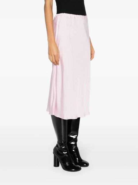 Jil Sander elasticated-waist flared midi skirt - Pink