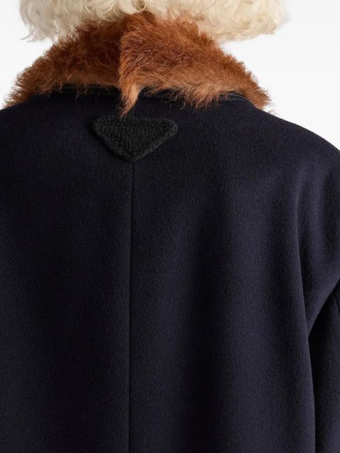 Prada single-breasted cloth coat - Blue