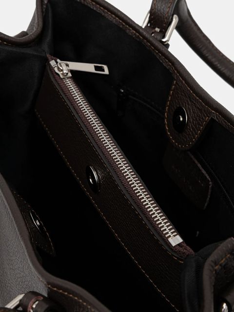 Answear.LAB torebka skórzana kolor brązowy