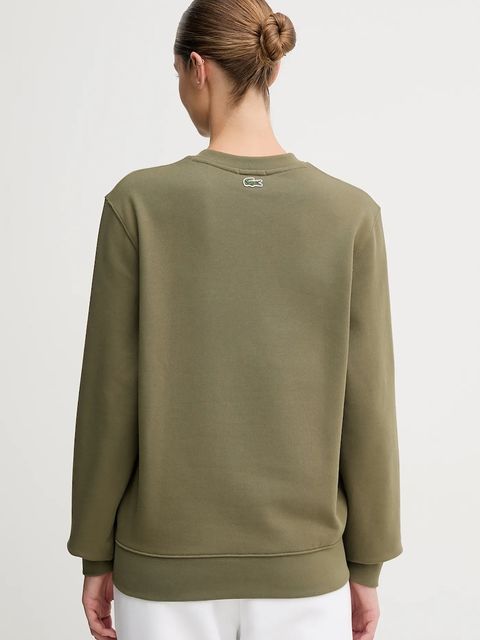 Lacoste bluza bawełniana kolor zielony z nadrukiem SH2736