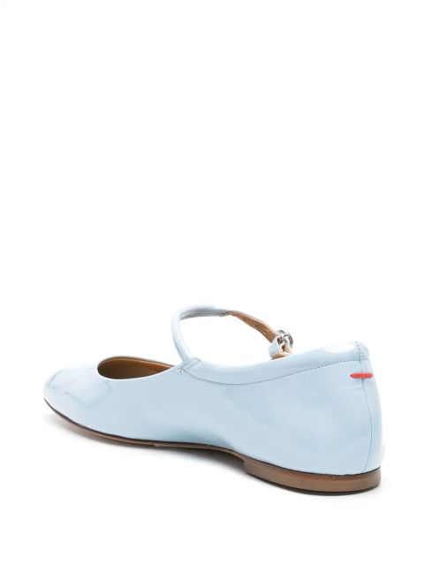 Aeyde Uma patent-leather ballerina shoes - Blue