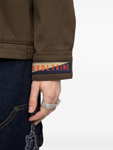 Zadig&Voltaire zip patch cotton jacket - Green