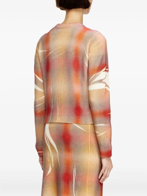 Diesel M-Chloty silver button check cardigan - Neutrals