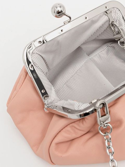 Weekend Max Mara torebka skórzana PRATI kolor różowy 2615511164600