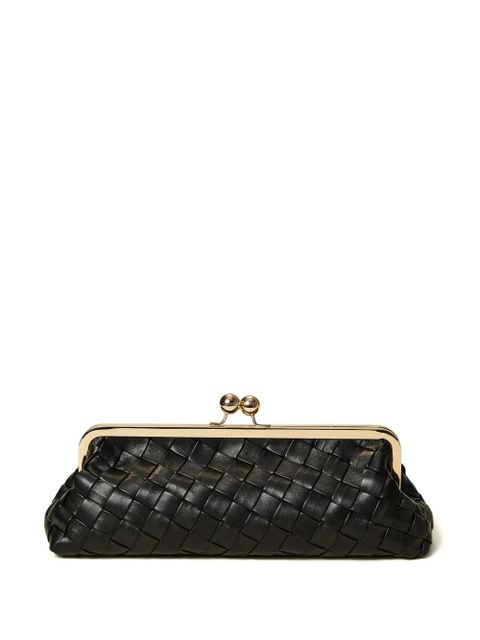 TWINSET braided-pattern clutch bag - Black - zdjęcie produktu nr 1
