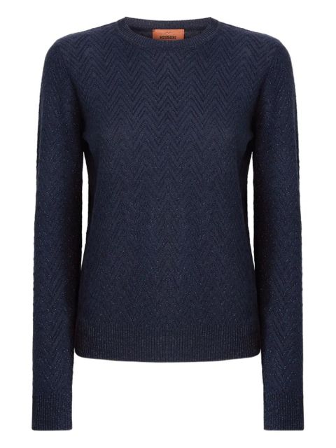 Missoni chevron-pattern sweater - Blue - zdjęcie produktu nr 1