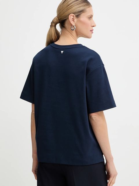 Weekend Max Mara t-shirt bawełniany MULTID damski kolor granatowy 2615941031600