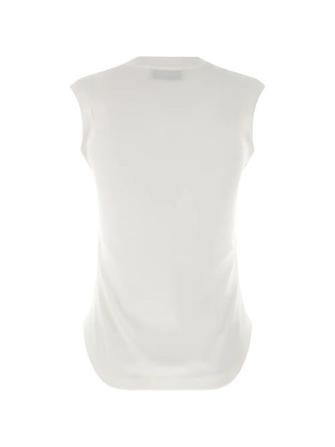 The Attico logo-embroidery crew neck top - White - zdjęcie produktu nr 2