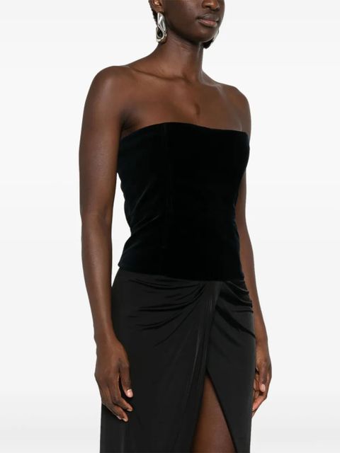 TOM FORD cotton velvet corset - Blue