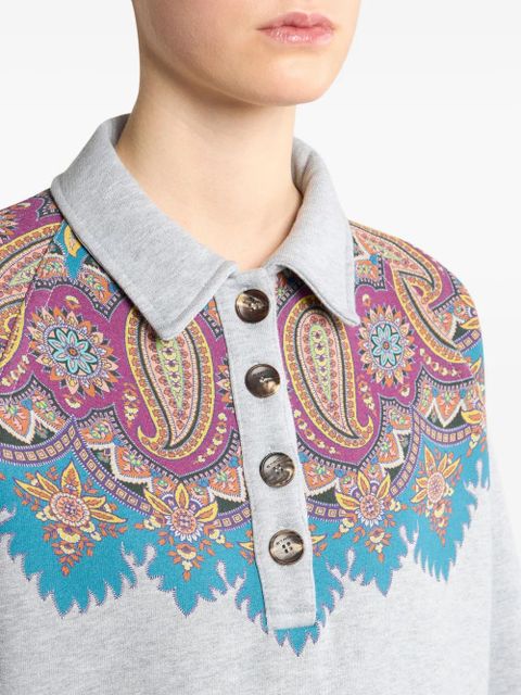 ETRO paisley-print cotton sweatshirt - Grey - zdjęcie produktu nr 2