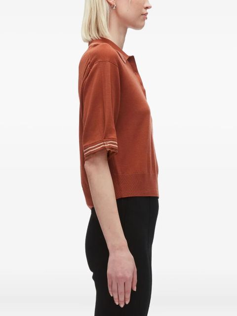 3.1 Phillip Lim short-sleeve wool polo shirt - Orange